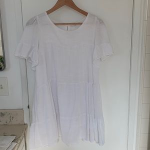 BluSpero white babydoll dress